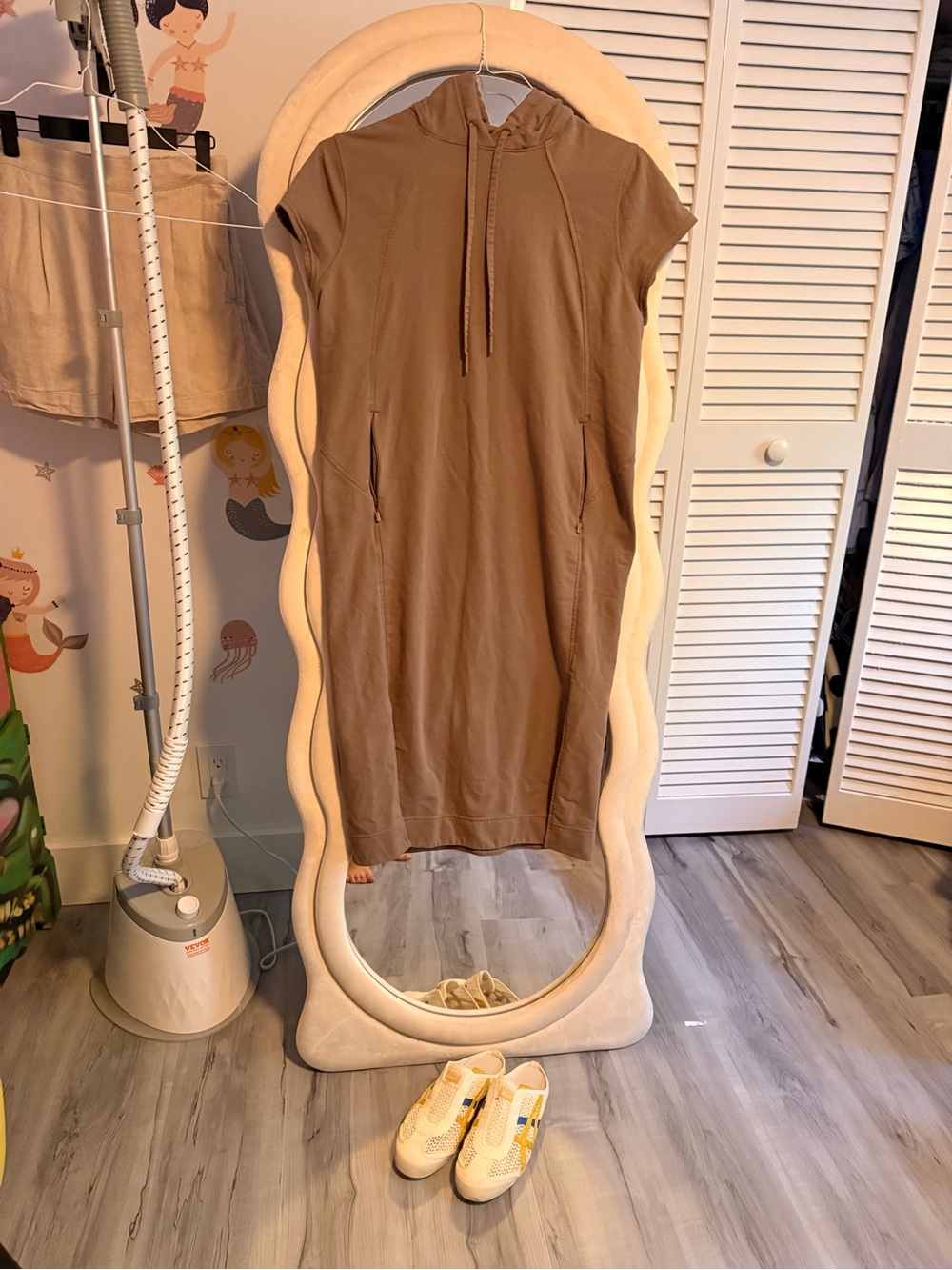 Athleta Hooded Midi T-Shirt Dress